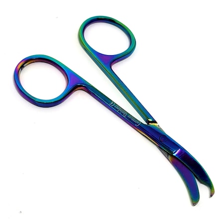 A2Z Scilab Stitch Suture Scissors 3.5 One Hook Blade Stainless Steel, Multi Titanium Color A2Z-ZR867